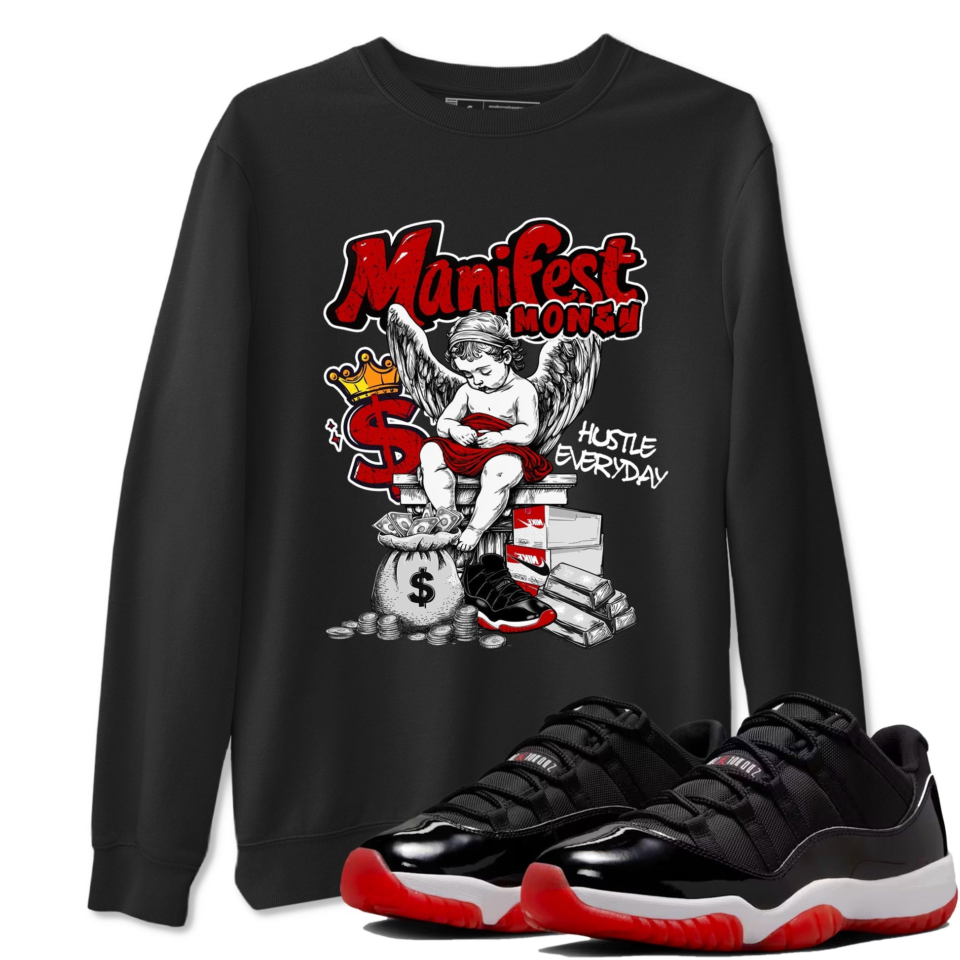 Manifest Money Sneaker Tees - Air Jordan 11 Bred
