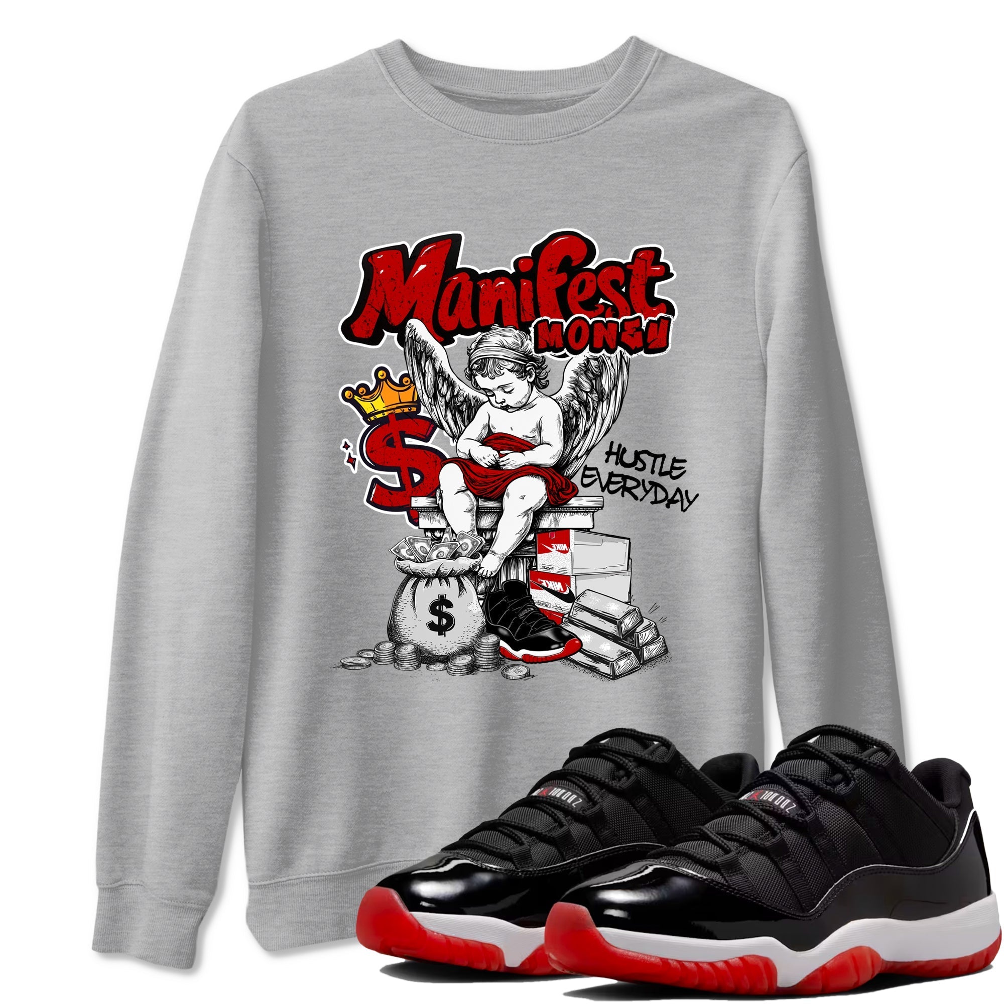 Manifest Money Sneaker Tees - Air Jordan 11 Bred