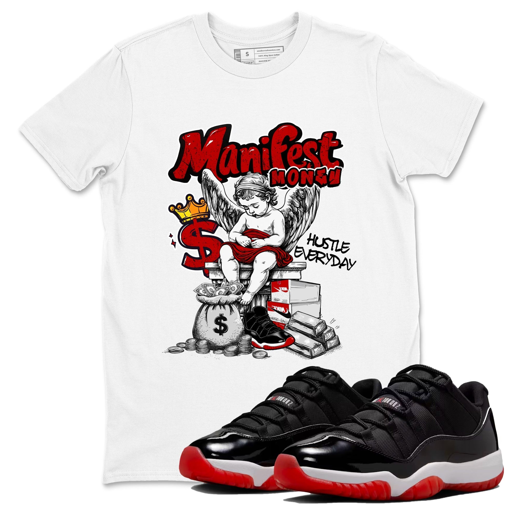 Manifest Money Sneaker Tees - Air Jordan 11 Bred