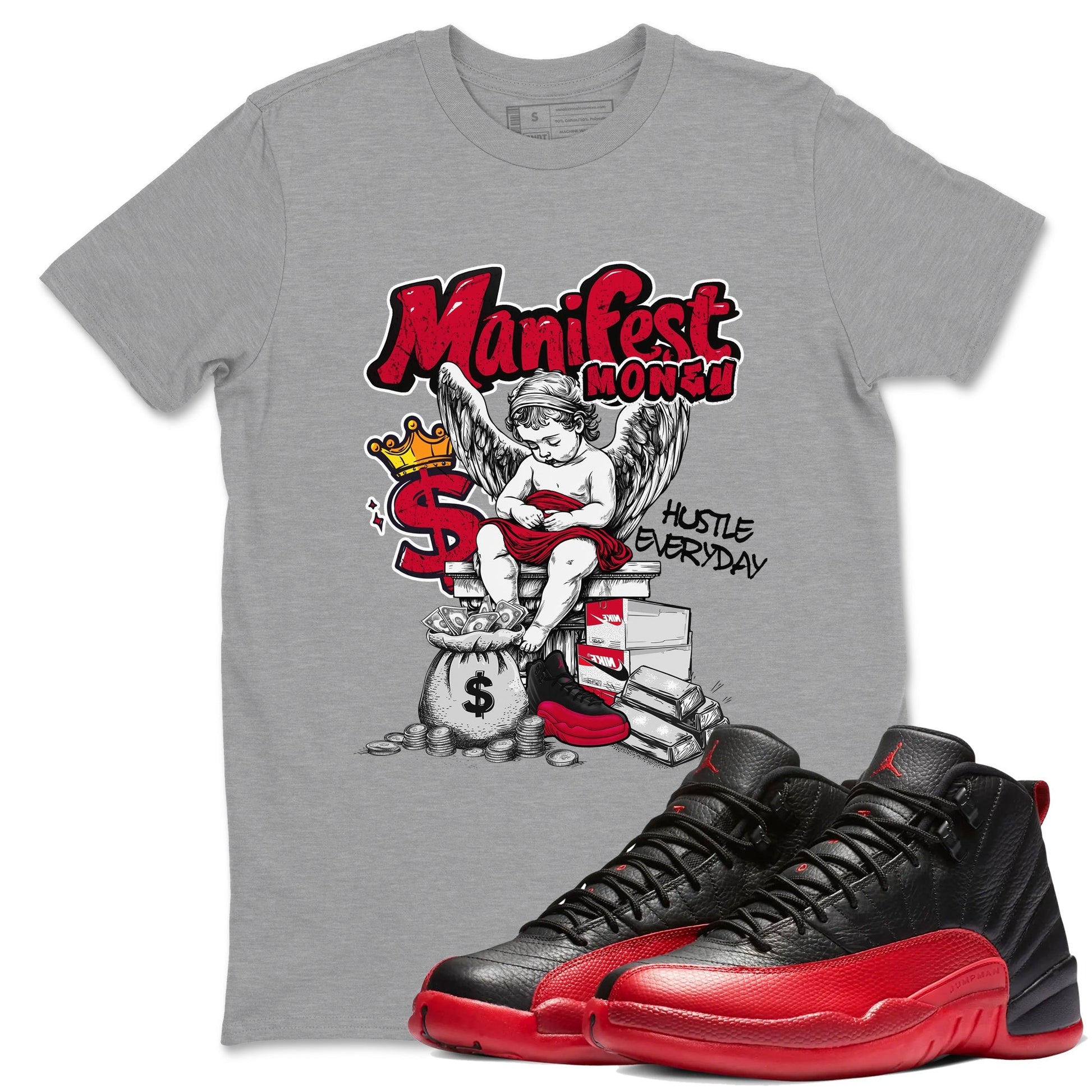 Manifest Money Sneaker Tees - Air Jordan 12 Flu Game