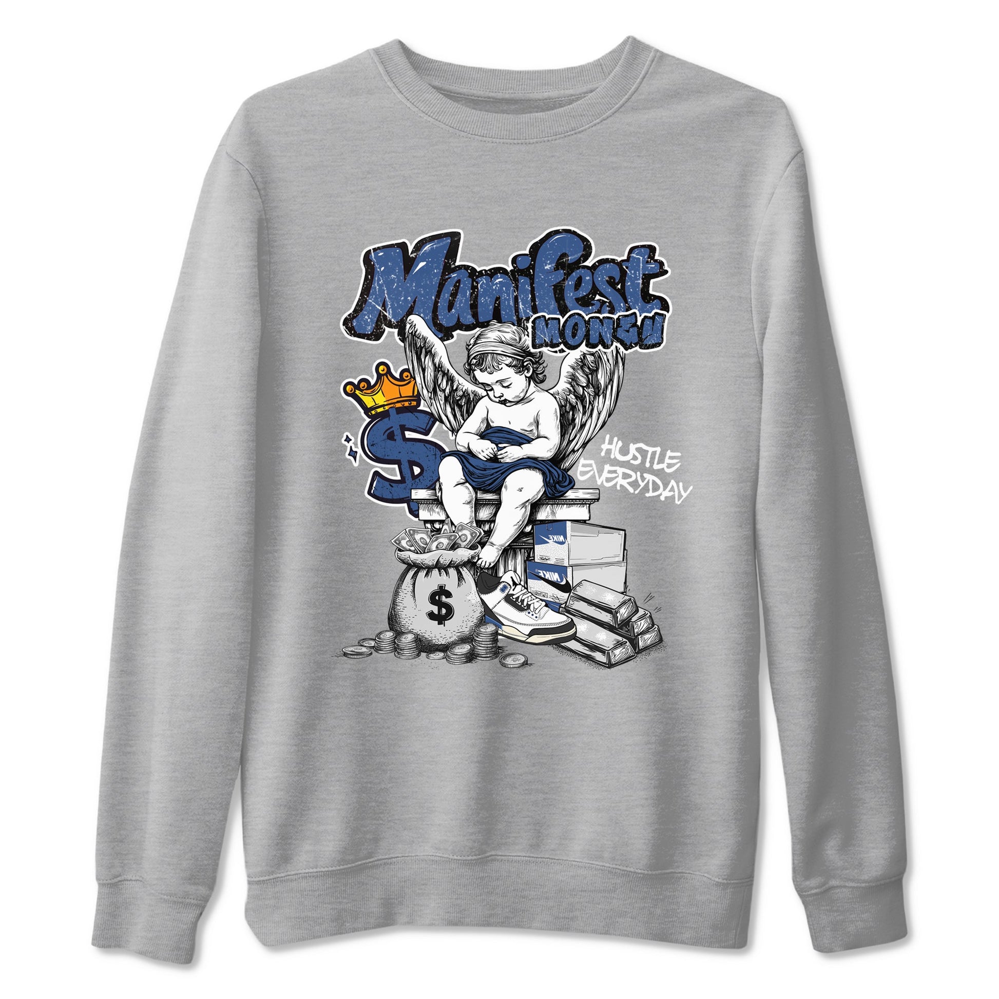 Manifest Money Sneaker Tees - Air Jordan 3 A Ma Maniere x Diffused Blue