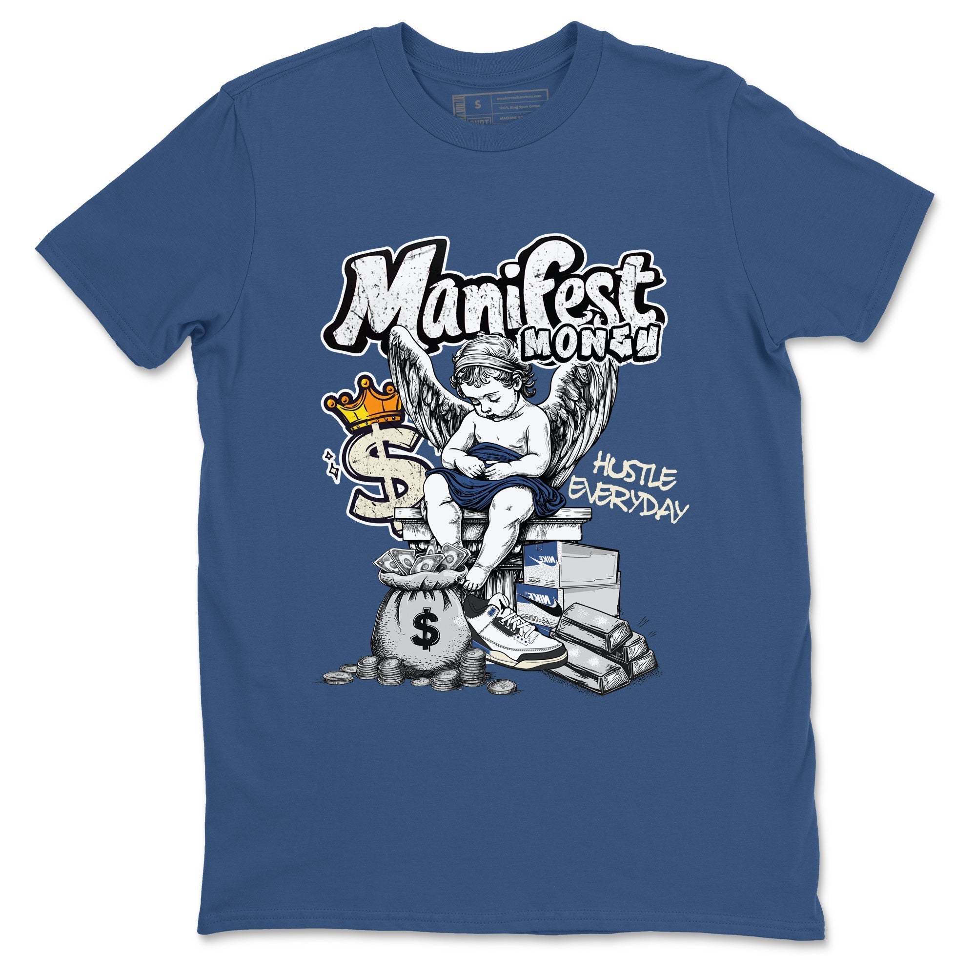 Manifest Money Sneaker Tees - Air Jordan 3 A Ma Maniere x Diffused Blue