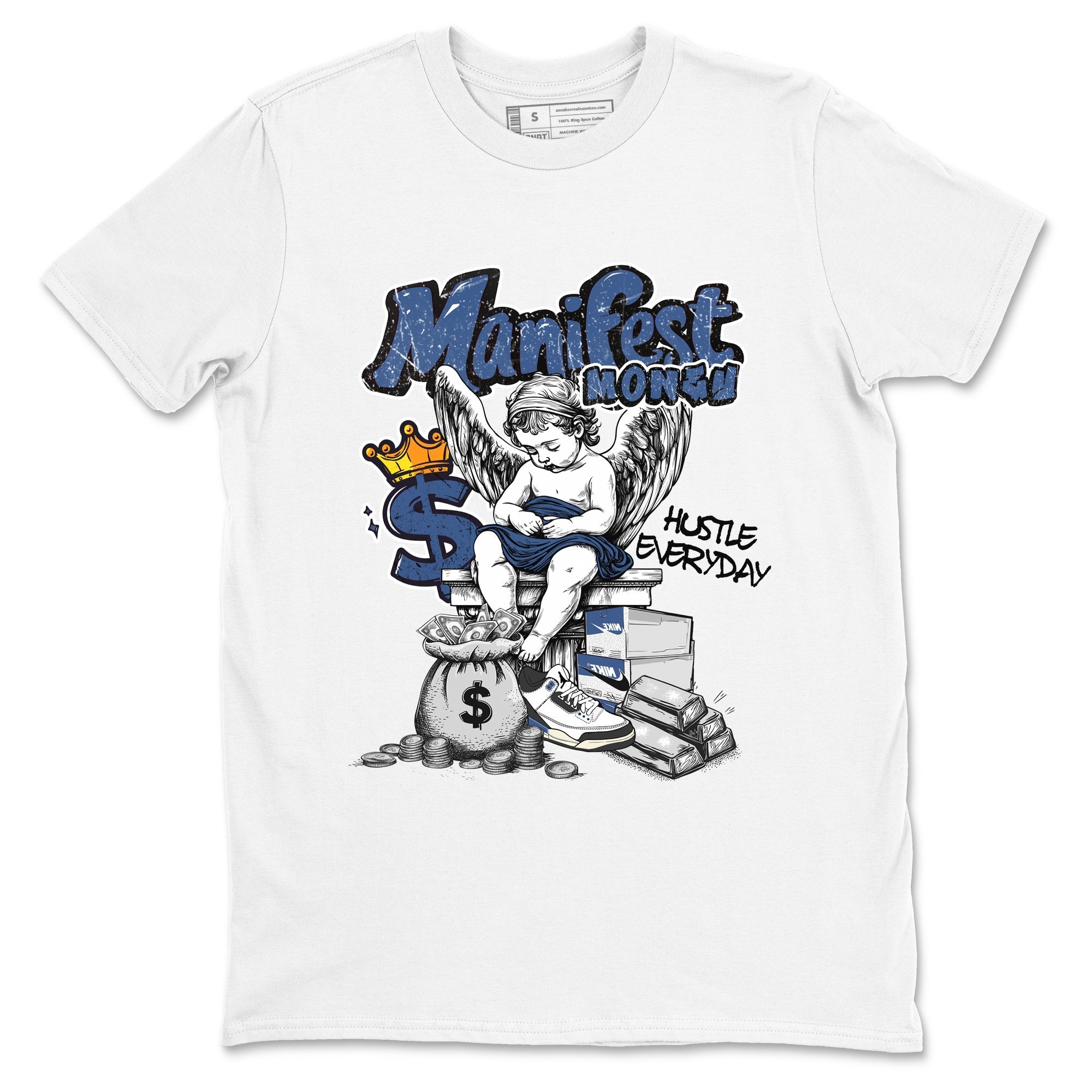 Manifest Money Sneaker Tees - Air Jordan 3 A Ma Maniere x Diffused Blue