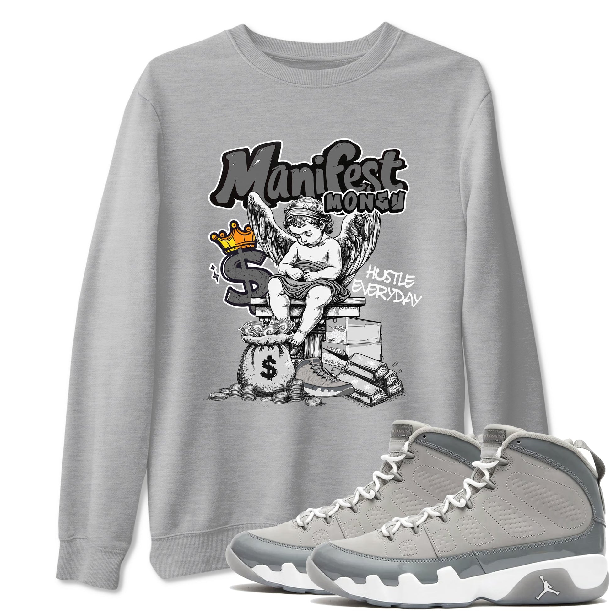 Manifest Money Sneaker Tees - Air Jordan 9 Cool Grey