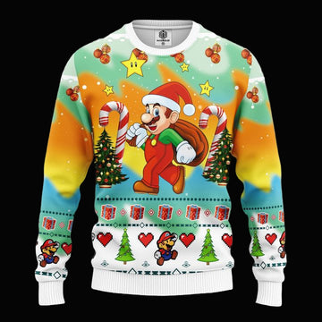 Mario Ugly Christmas Sweater Amazing Gift Idea Thanksgiving Gift ? Usalast
