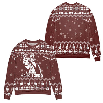 Mark It Zero The Big Lebowski Pine Tree And Snowflake Pattern Ugly Christmas Sweater ? Red ? Usalast