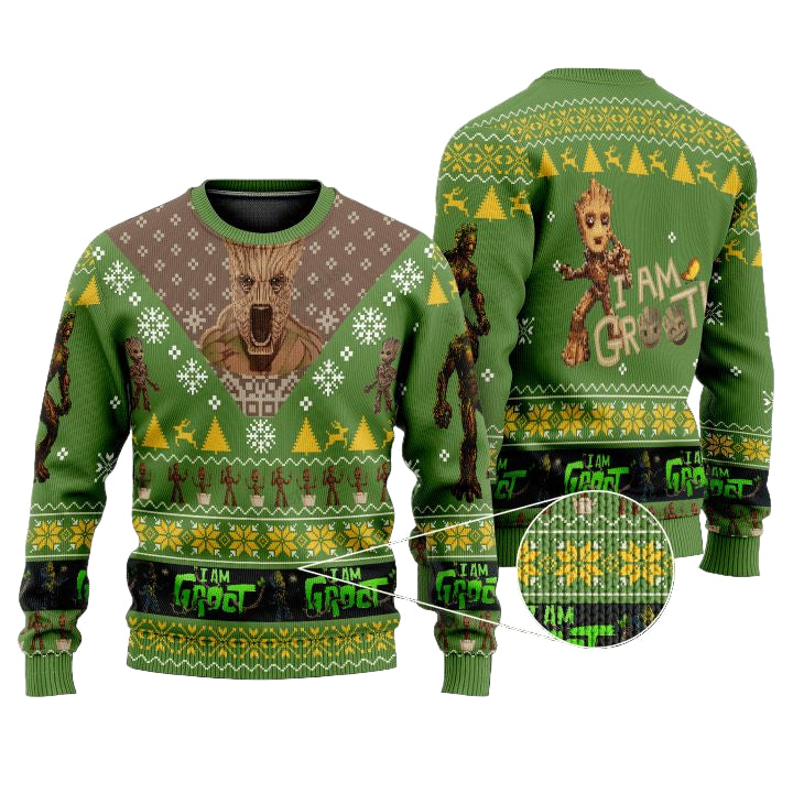 Marvel Comics I Am Groot Christmas Sweater ? Usalast