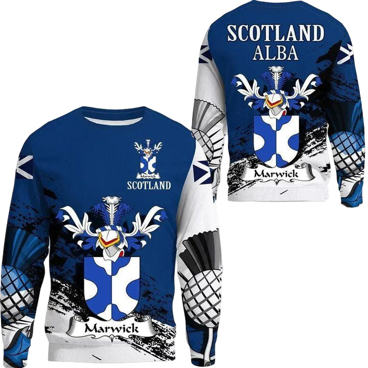 Marwick Scottish Family Crest Scotland Special Sweater A7 ? Usalast
