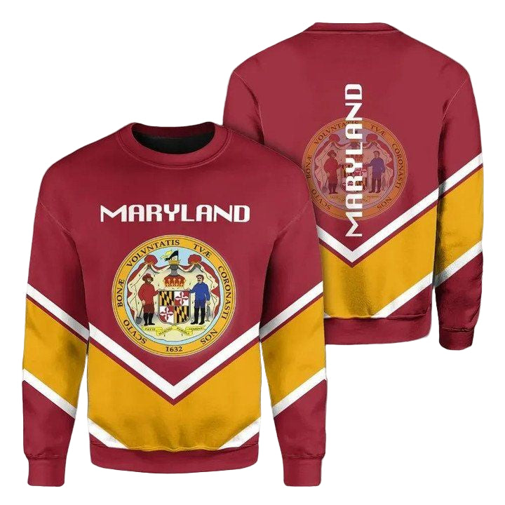 Maryland Coat Of Arms Sweater Lucian Style J5W ? Usalast
