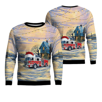 Maryland Hollywood Volunteer Fire Department Christmas Sweater 3D ? Usalast