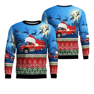 Maryland Montgomery County Fire and Rescue Service EMS Christmas Sweater 3D ? Usalast