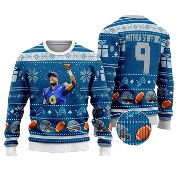 Matthew Stafford 9 Detroit Lions Nfl Christmas Sweater ? Usalast