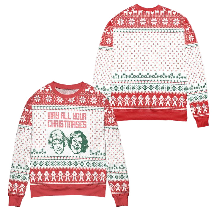 May All Your Christmases Bea White Ugly Christmas Sweater ? Usalast