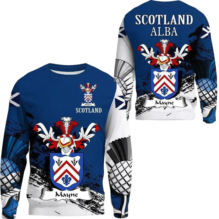 Mayne Scottish Family Crest Scotland Special Sweater A7 ? Usalast