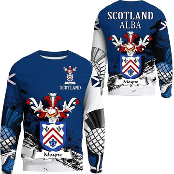 Mayne Scottish Family Crest Scotland Special Sweater A7 ? Usalast