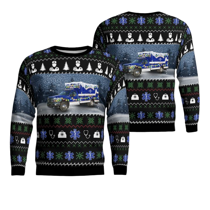 McVeytown Ambulance Christmas AOP Sweater ? Usalast