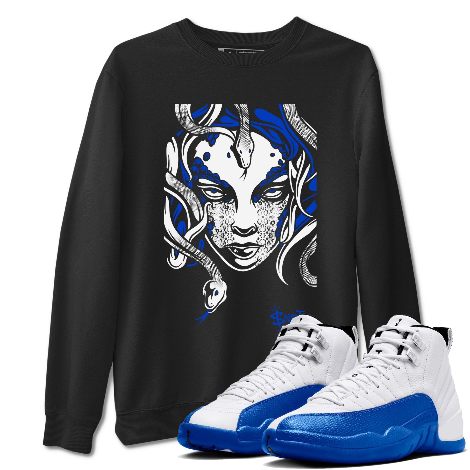 Medusa Head Sneaker Tees - Air Jordan 12 Blueberry