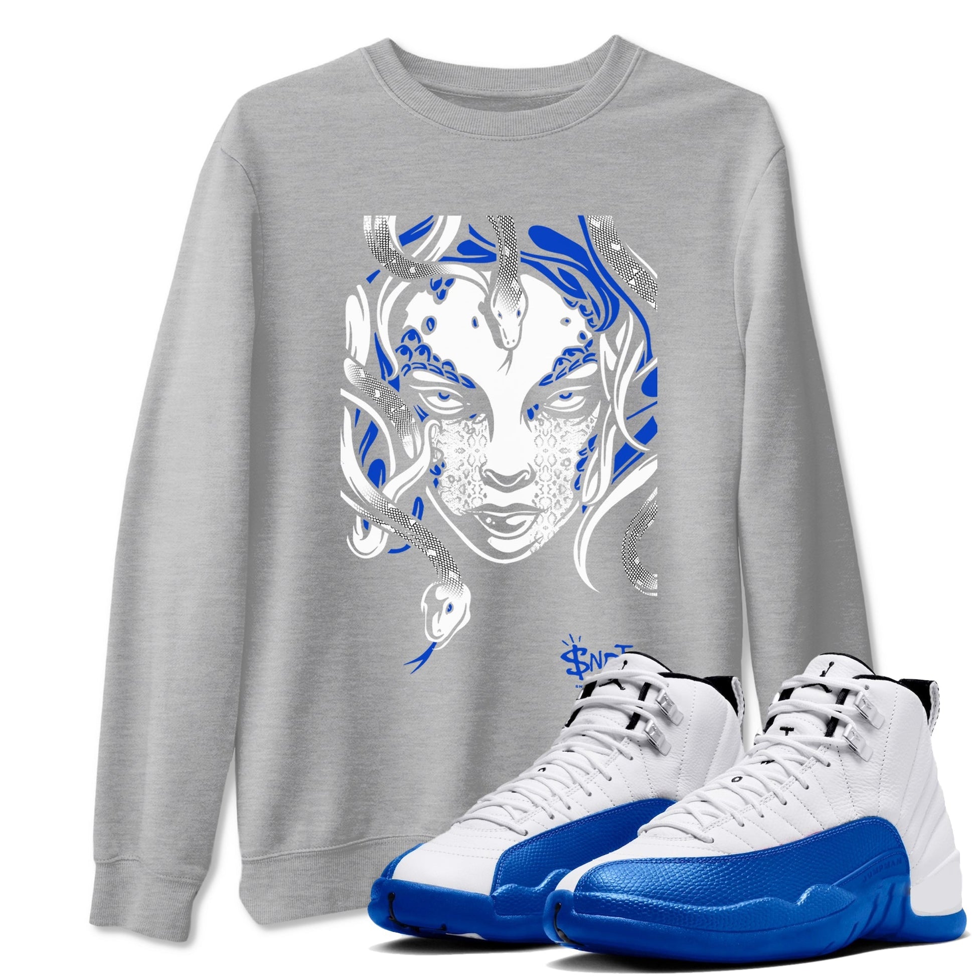 Medusa Head Sneaker Tees - Air Jordan 12 Blueberry