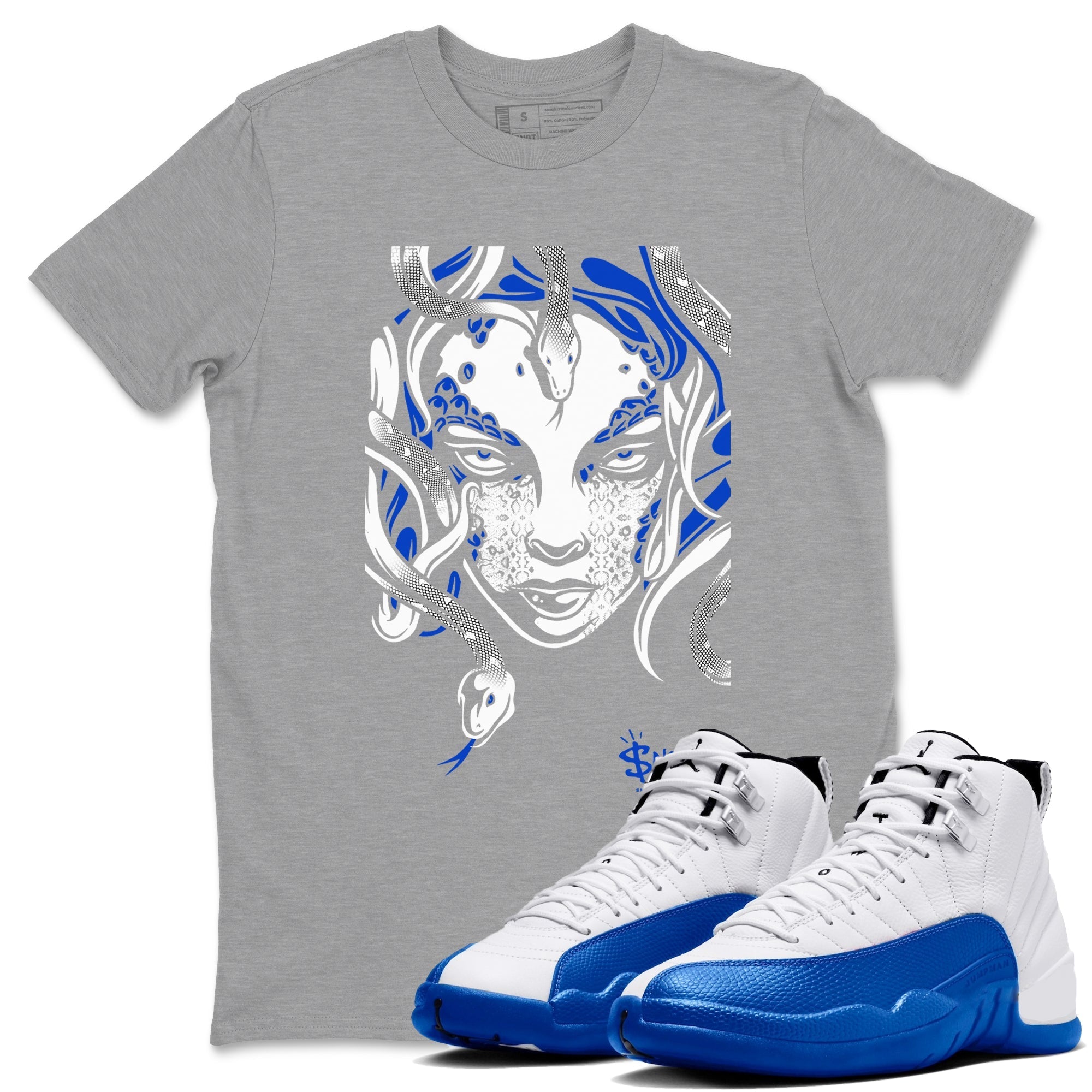 Medusa Head Sneaker Tees - Air Jordan 12 Blueberry