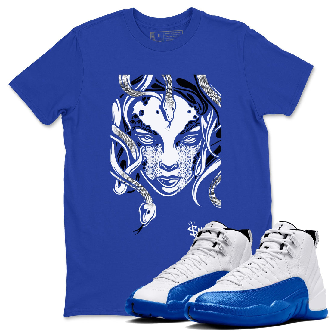 Medusa Head Sneaker Tees - Air Jordan 12 Blueberry