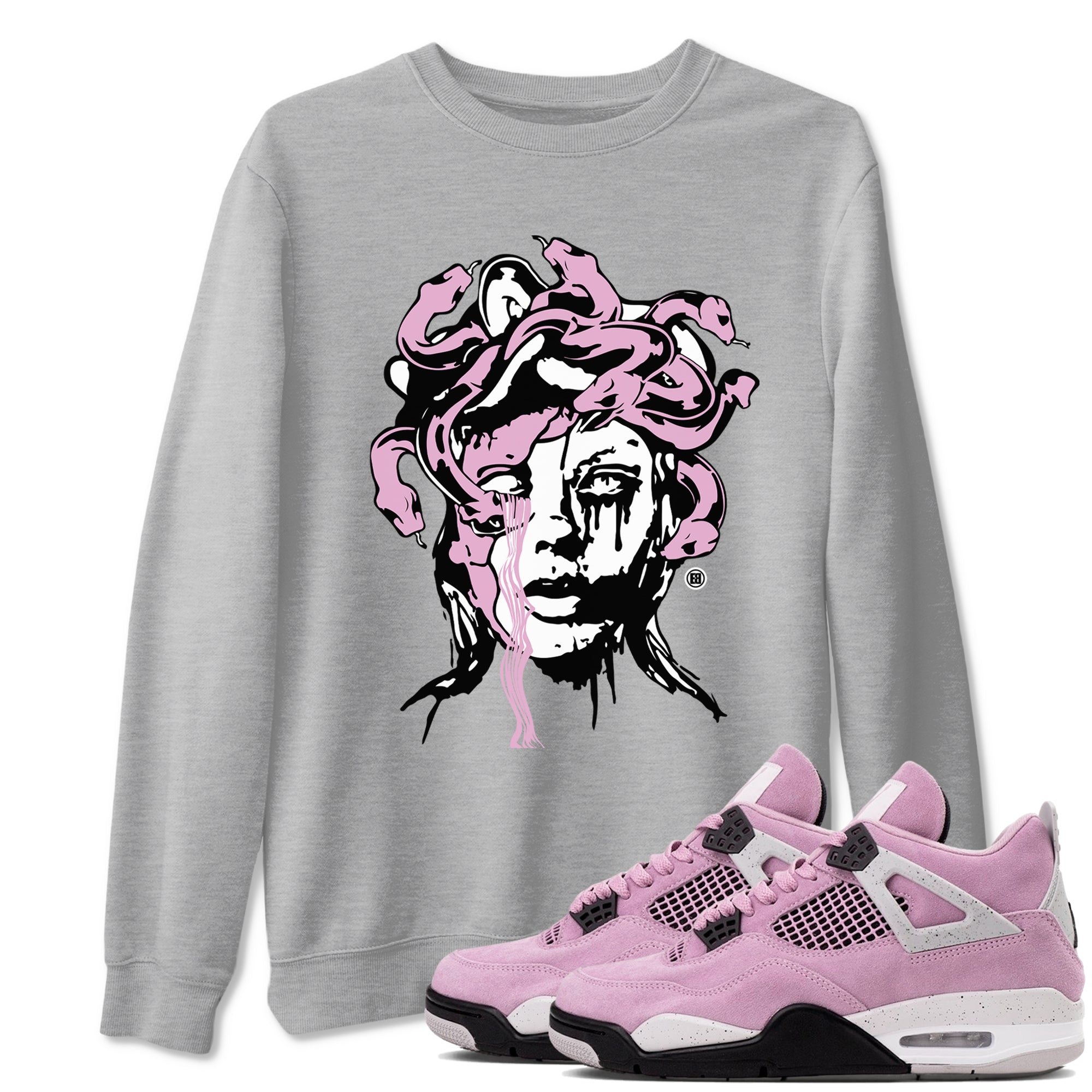 Medusa Statue Sneaker Tees - Air Jordan 4 Orchid