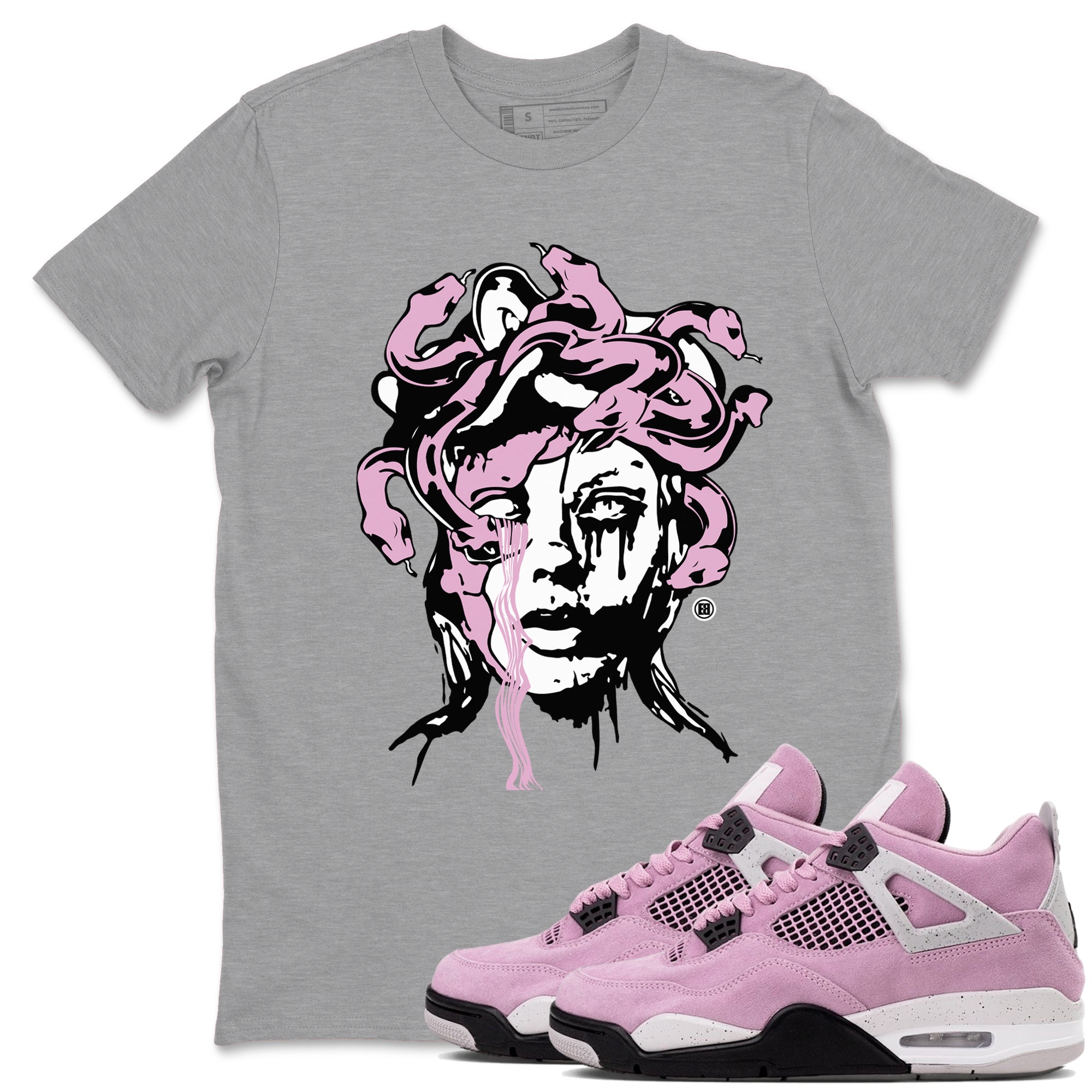 Medusa Statue Sneaker Tees - Air Jordan 4 Orchid