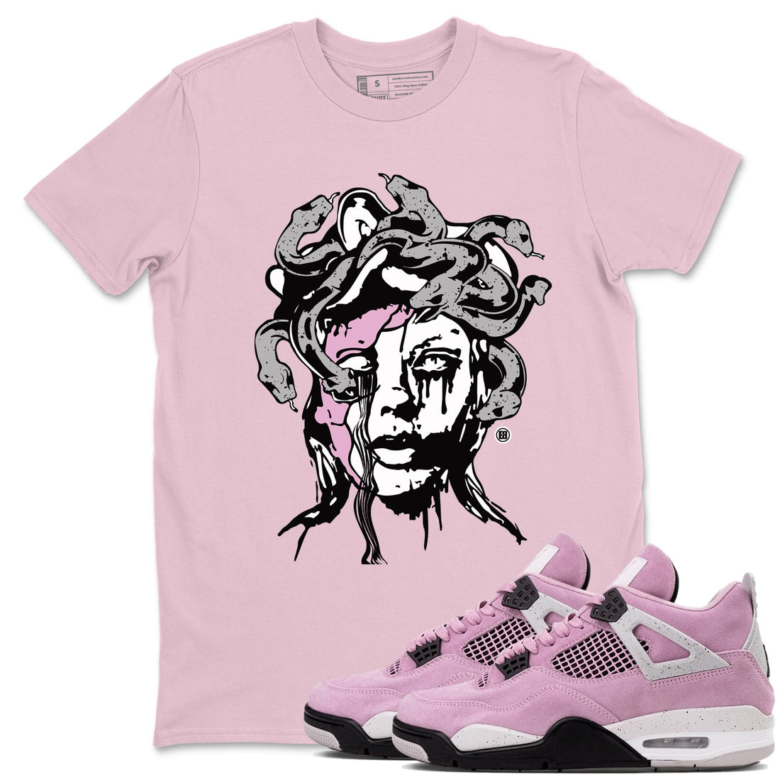 Medusa Statue Sneaker Tees - Air Jordan 4 Orchid