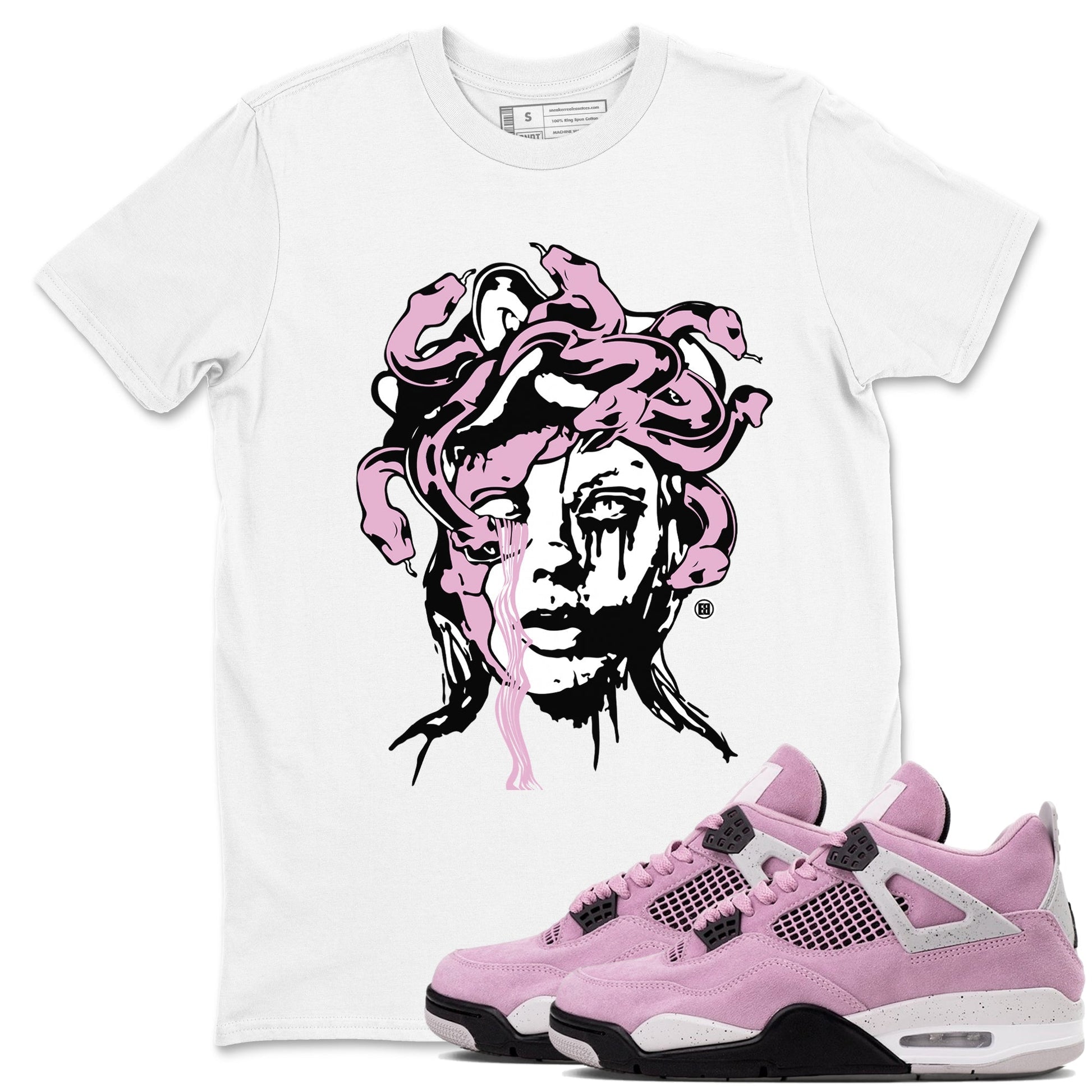 Medusa Statue Sneaker Tees - Air Jordan 4 Orchid
