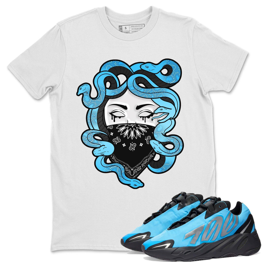 Medusa Unisex Tops - Yeezy 700 Bright Cyan