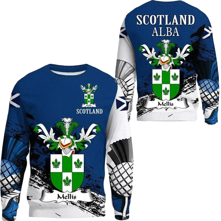 Mellis Scottish Family Crest Scotland Special Sweater A7 ? Usalast