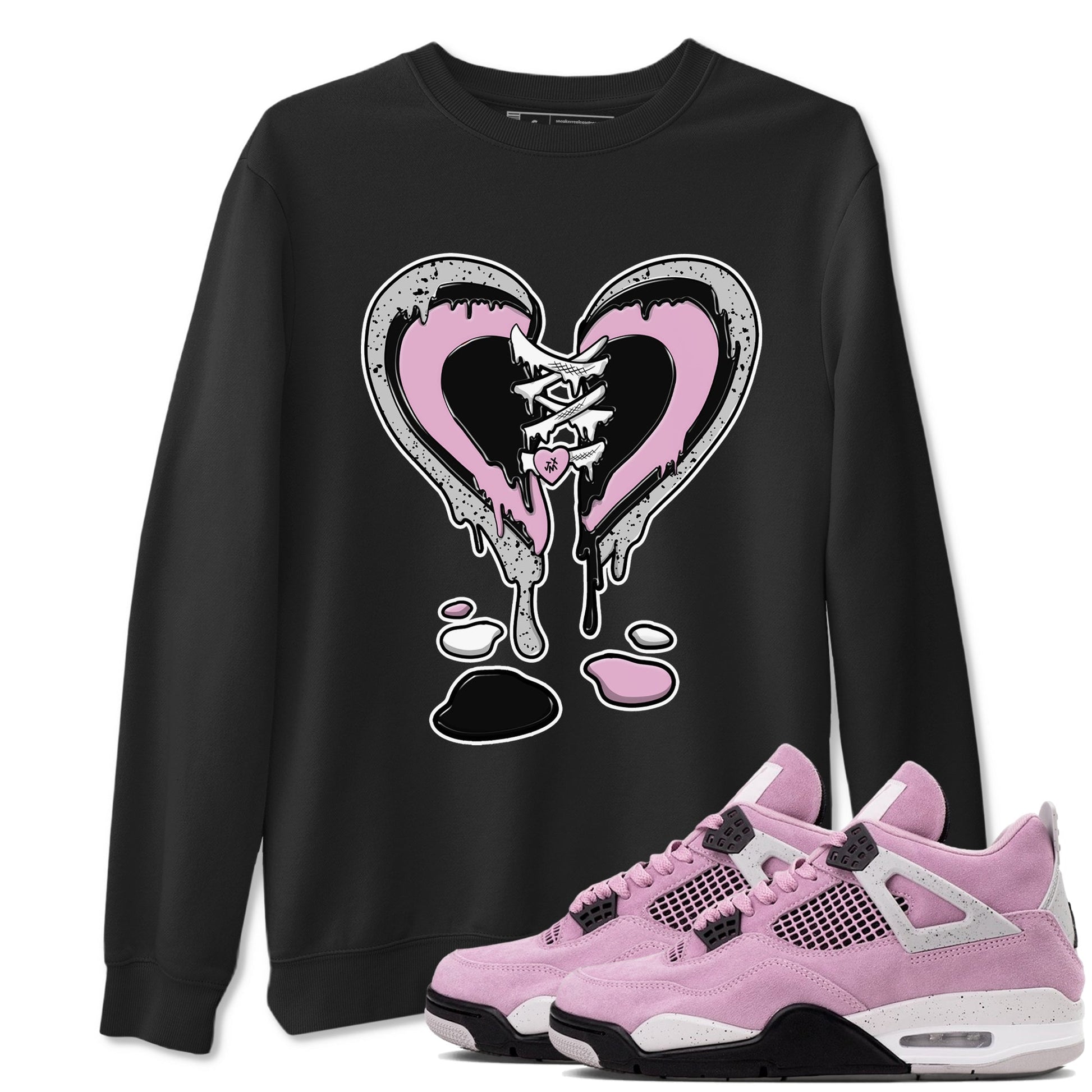 Melting Heart Sneaker Tees - Air Jordan 4 Orchid