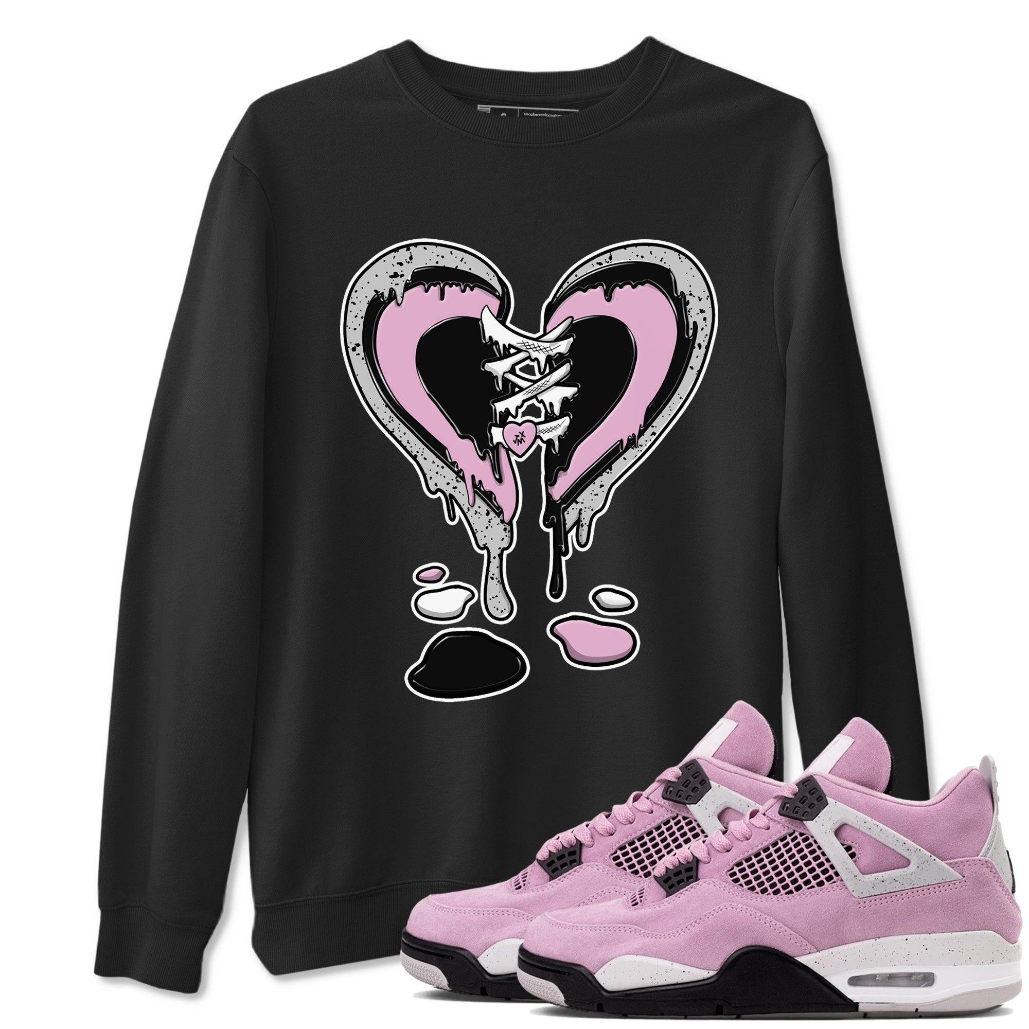 Melting Heart Sneaker Tees - Air Jordan 4 Orchid