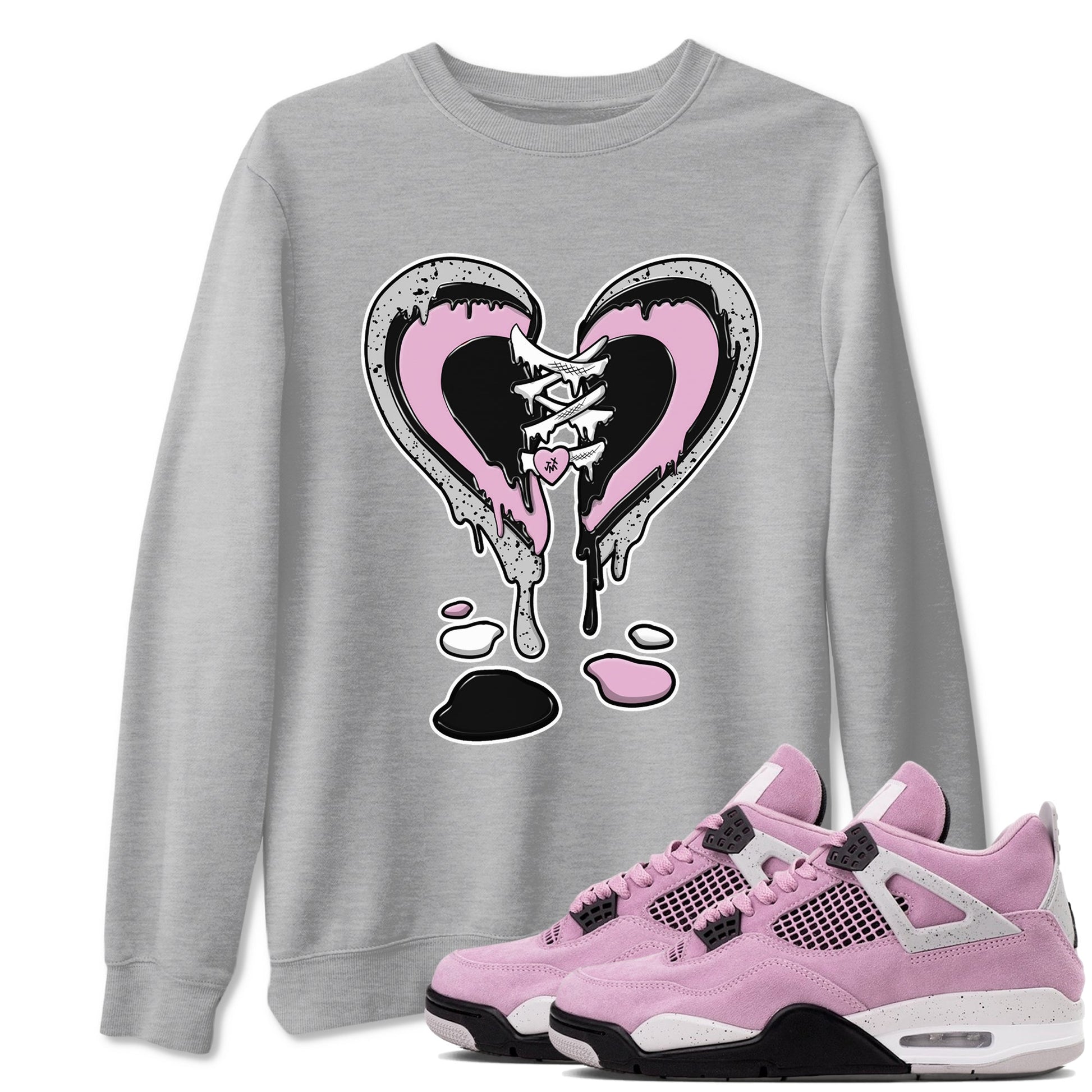 Melting Heart Sneaker Tees - Air Jordan 4 Orchid
