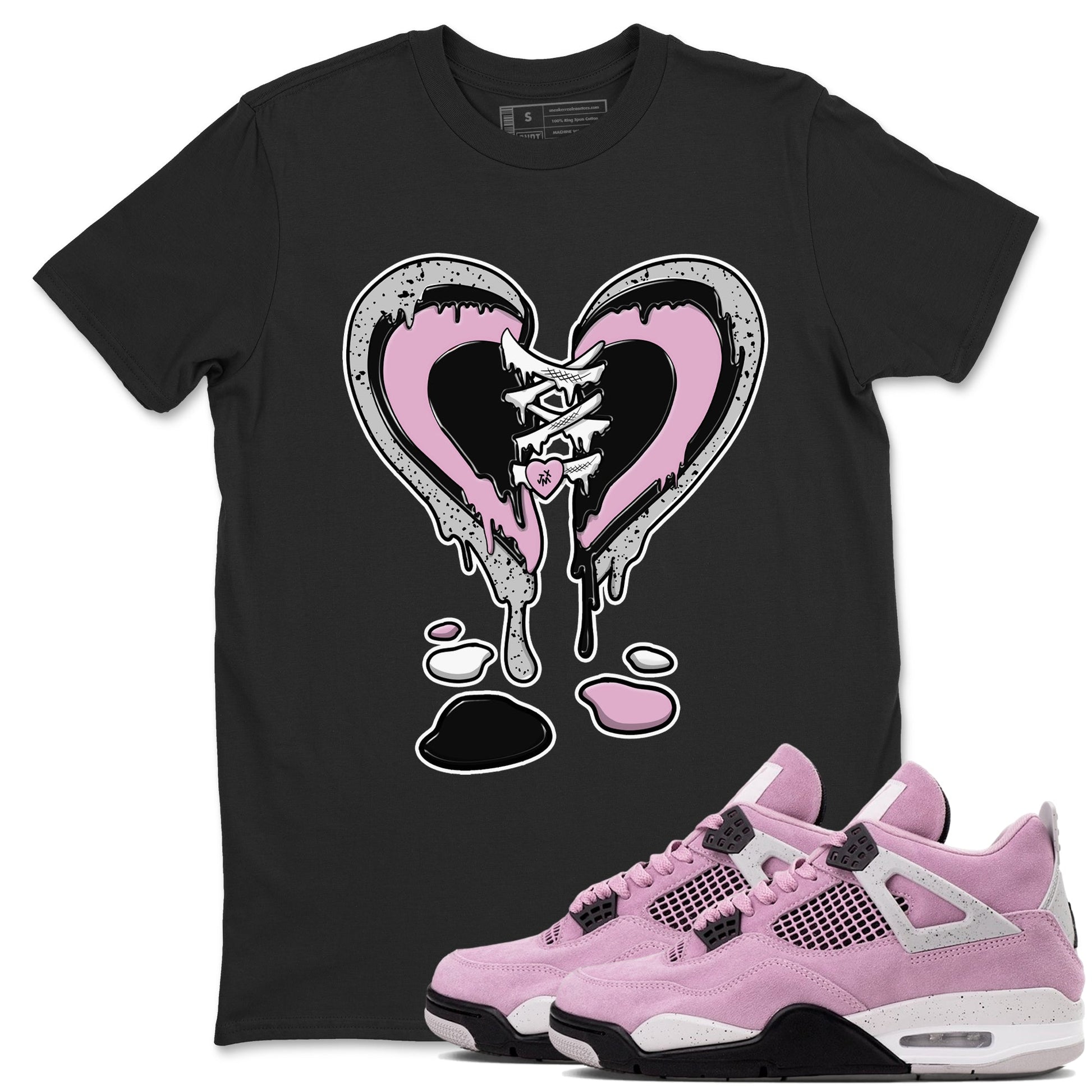Melting Heart Sneaker Tees - Air Jordan 4 Orchid