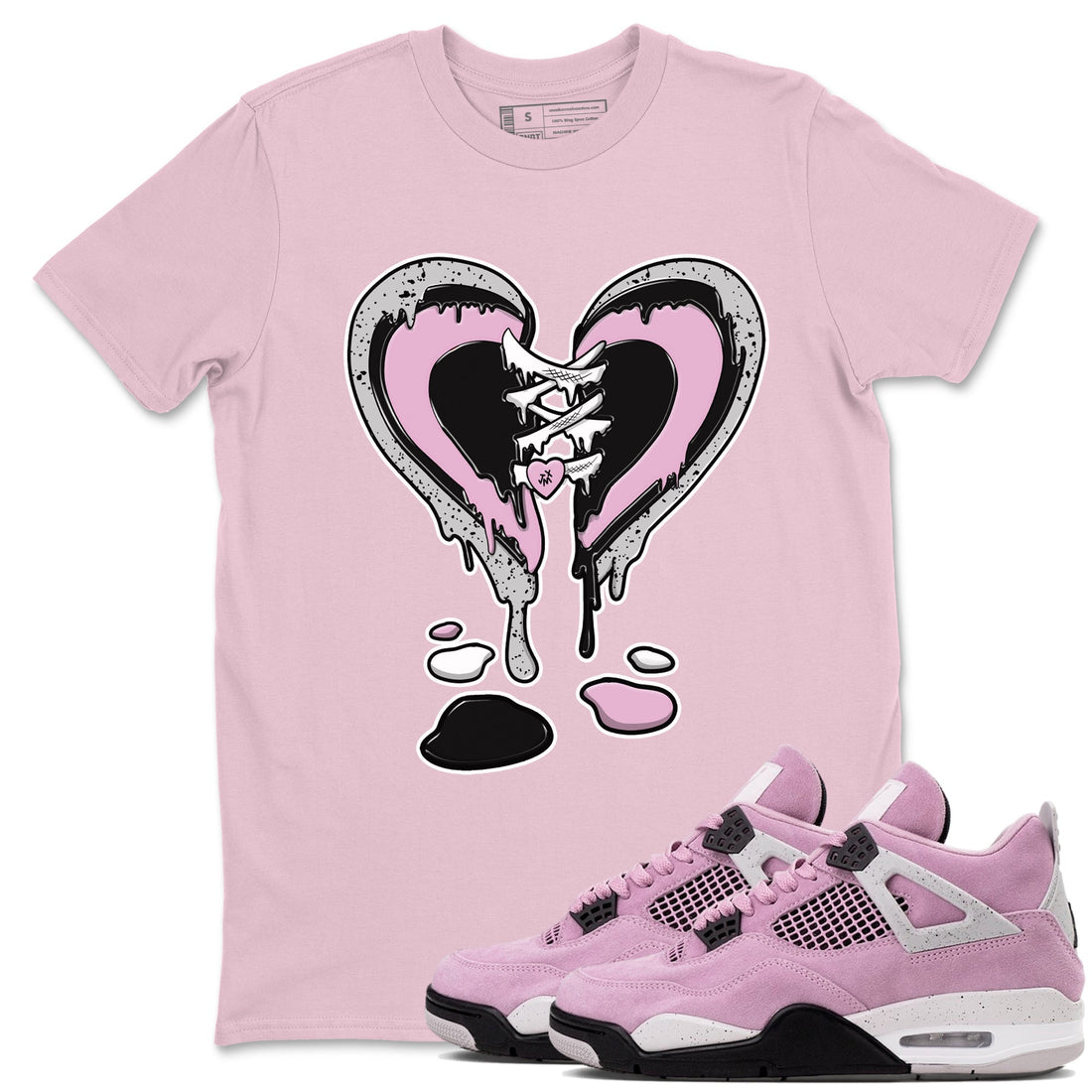 Melting Heart Sneaker Tees - Air Jordan 4 Orchid
