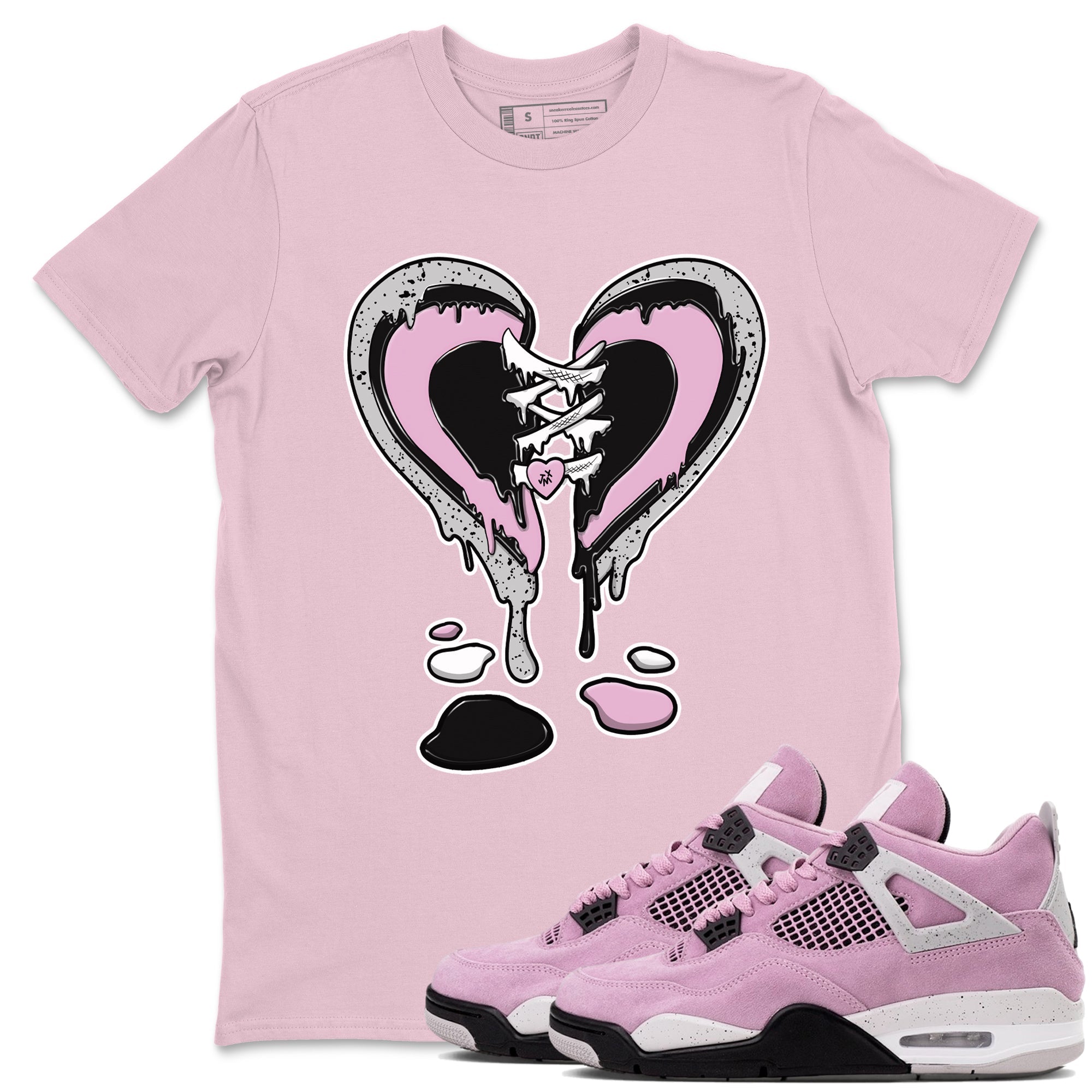 Melting Heart Sneaker Tees - Air Jordan 4 Orchid