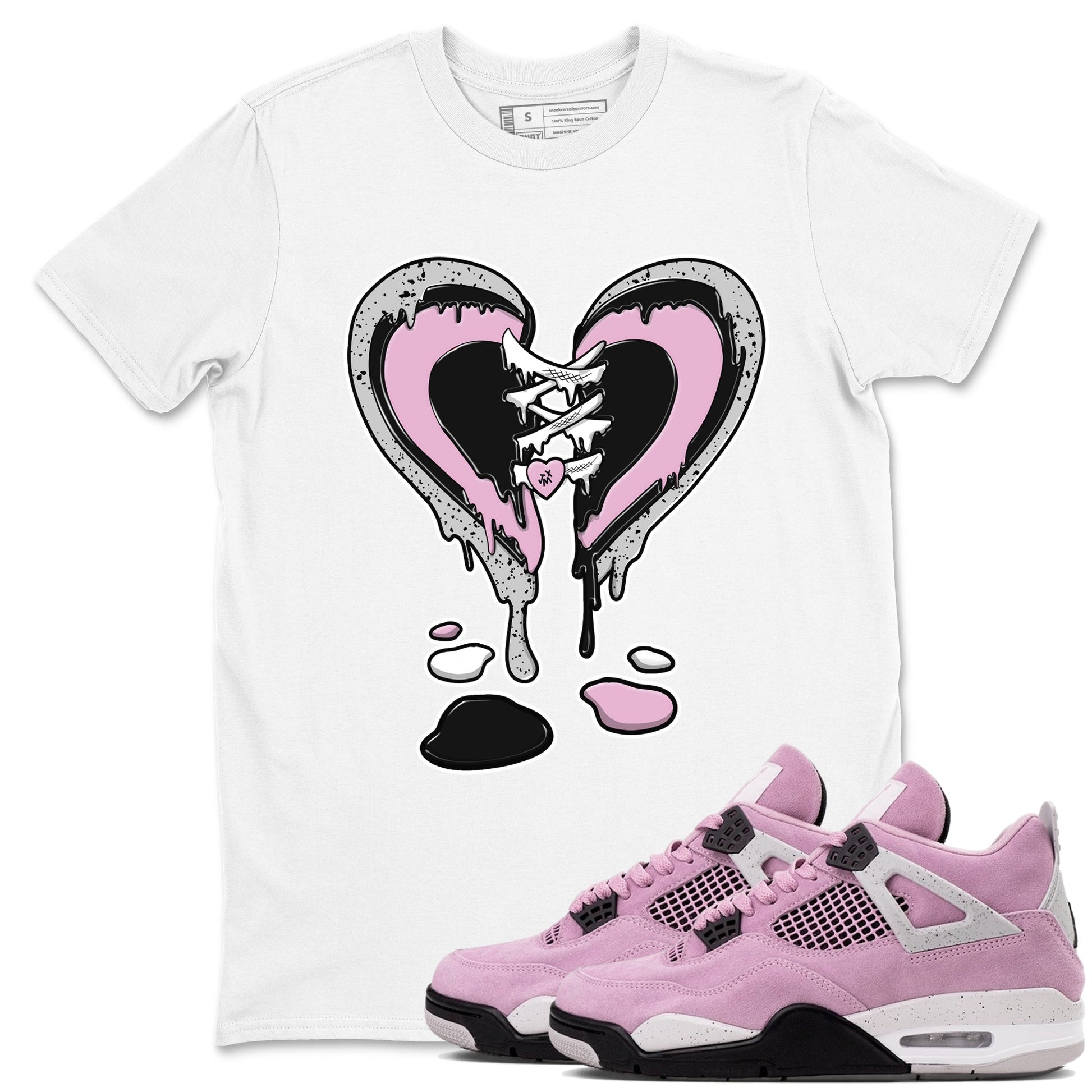 Melting Heart Sneaker Tees - Air Jordan 4 Orchid