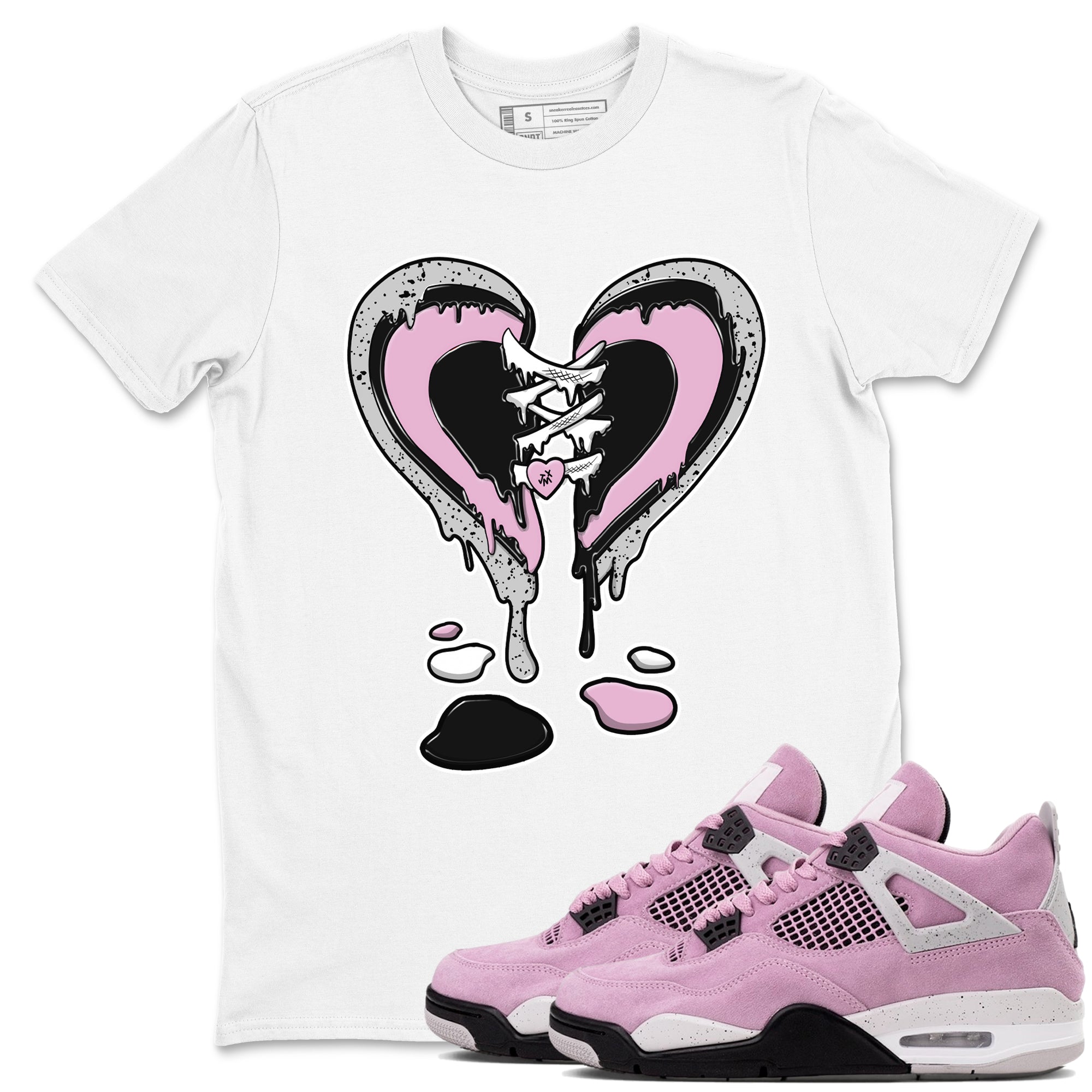 Melting Heart Sneaker Tees - Air Jordan 4 Orchid