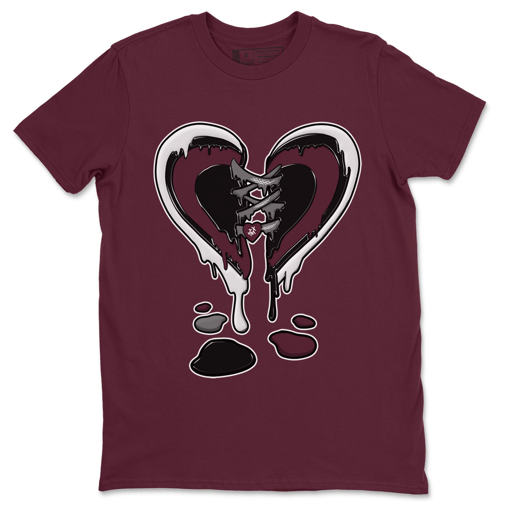 Melting Heart Unisex Tops - Air Jordan 5 Burgundy