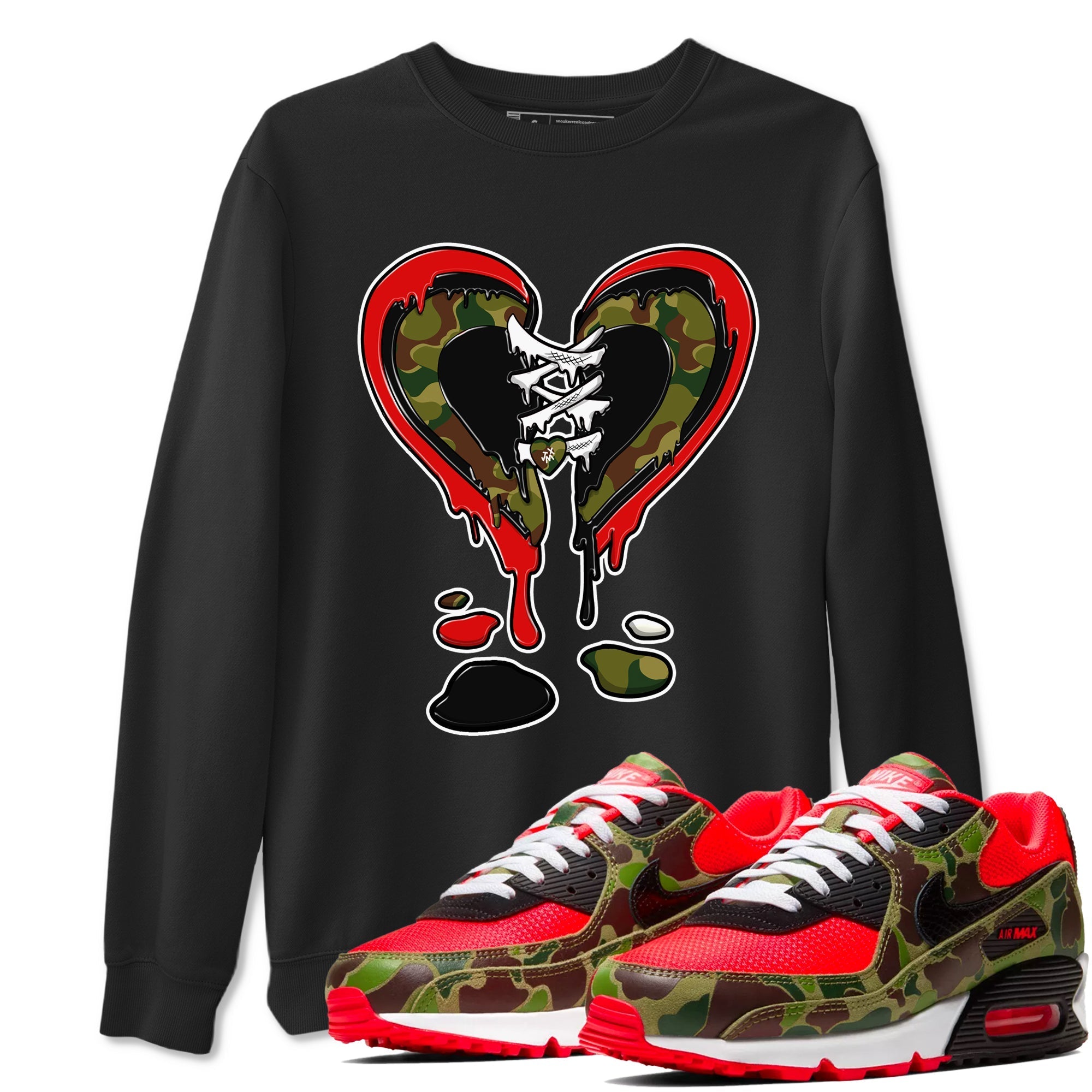 Melting Heart Sneaker Tees - Air Max 90 Reverse Duck Camo