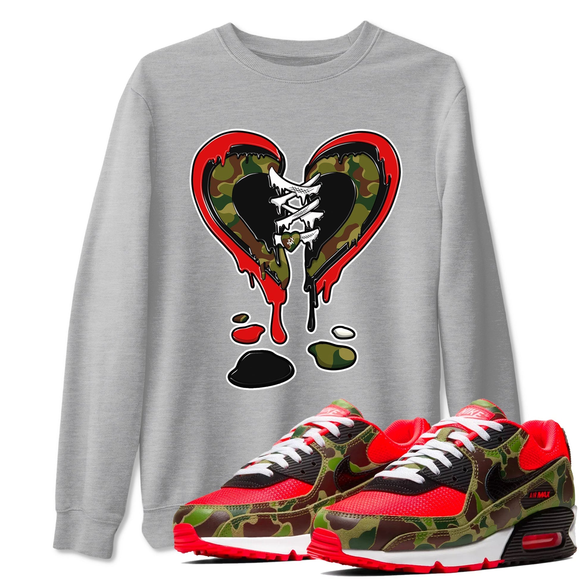 Melting Heart Sneaker Tees - Air Max 90 Reverse Duck Camo