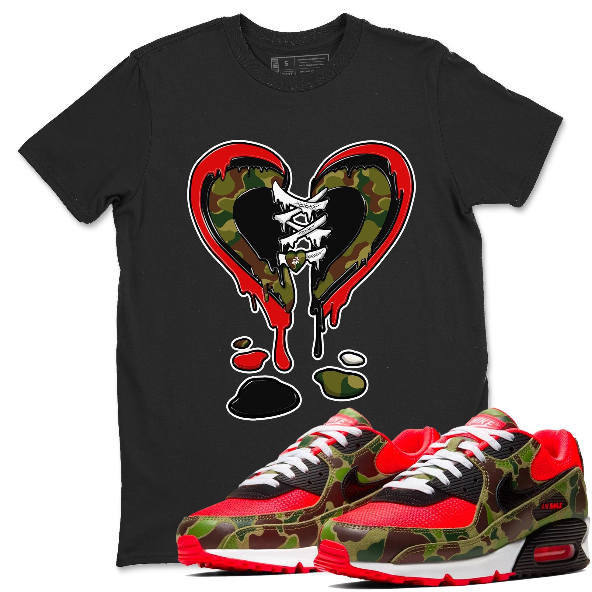 Melting Heart Sneaker Tees - Air Max 90 Reverse Duck Camo