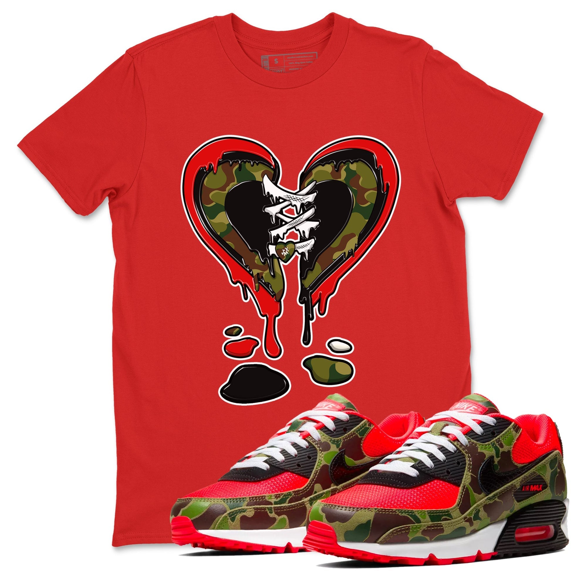 Melting Heart Sneaker Tees - Air Max 90 Reverse Duck Camo