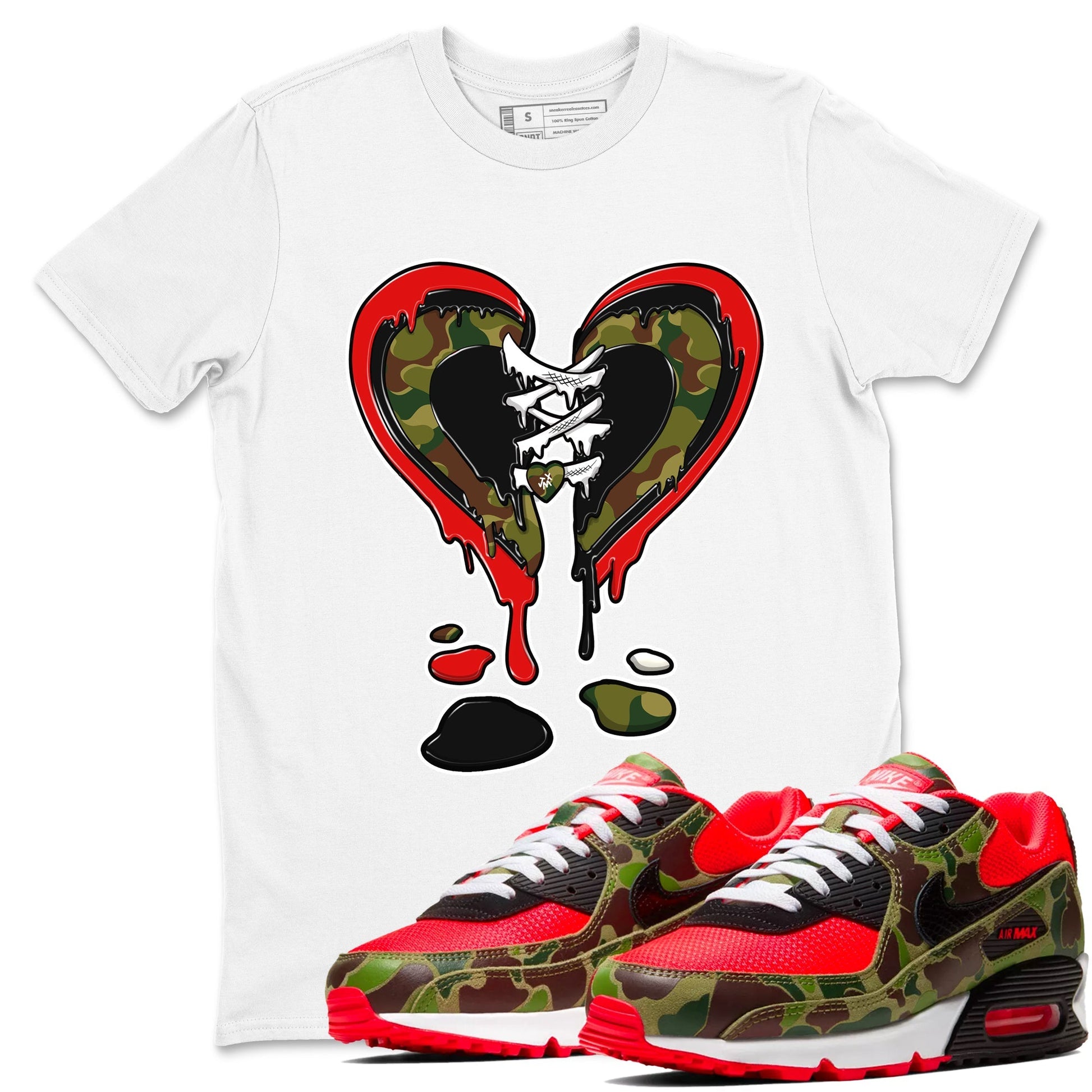 Melting Heart Sneaker Tees - Air Max 90 Reverse Duck Camo