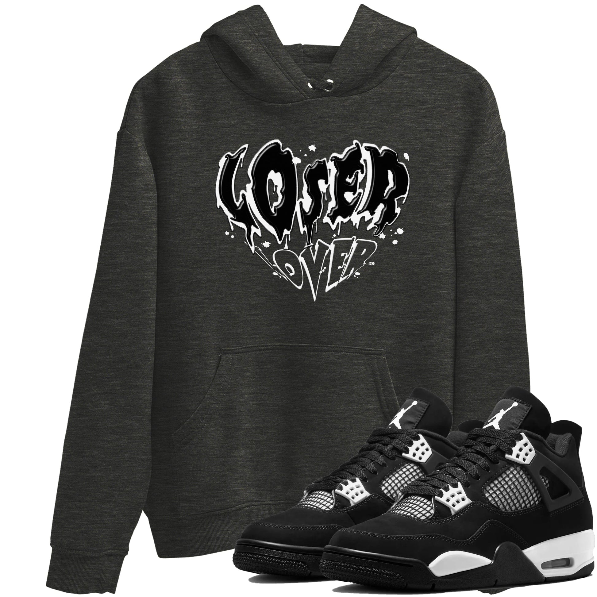 Melting Loser Lover Sneaker Tees - Air Jordan 4 White Thunder