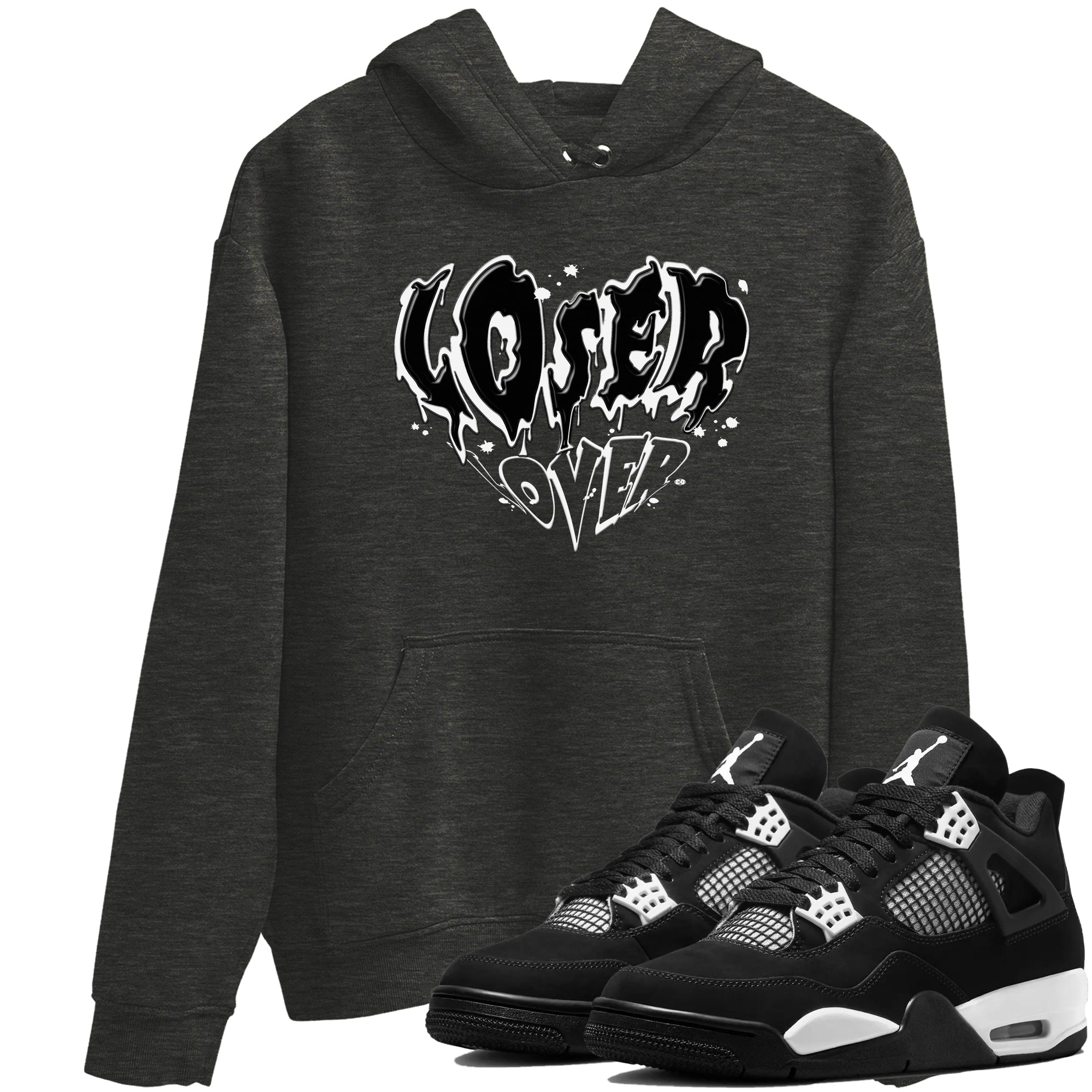 Melting Loser Lover Sneaker Tees - Air Jordan 4 White Thunder