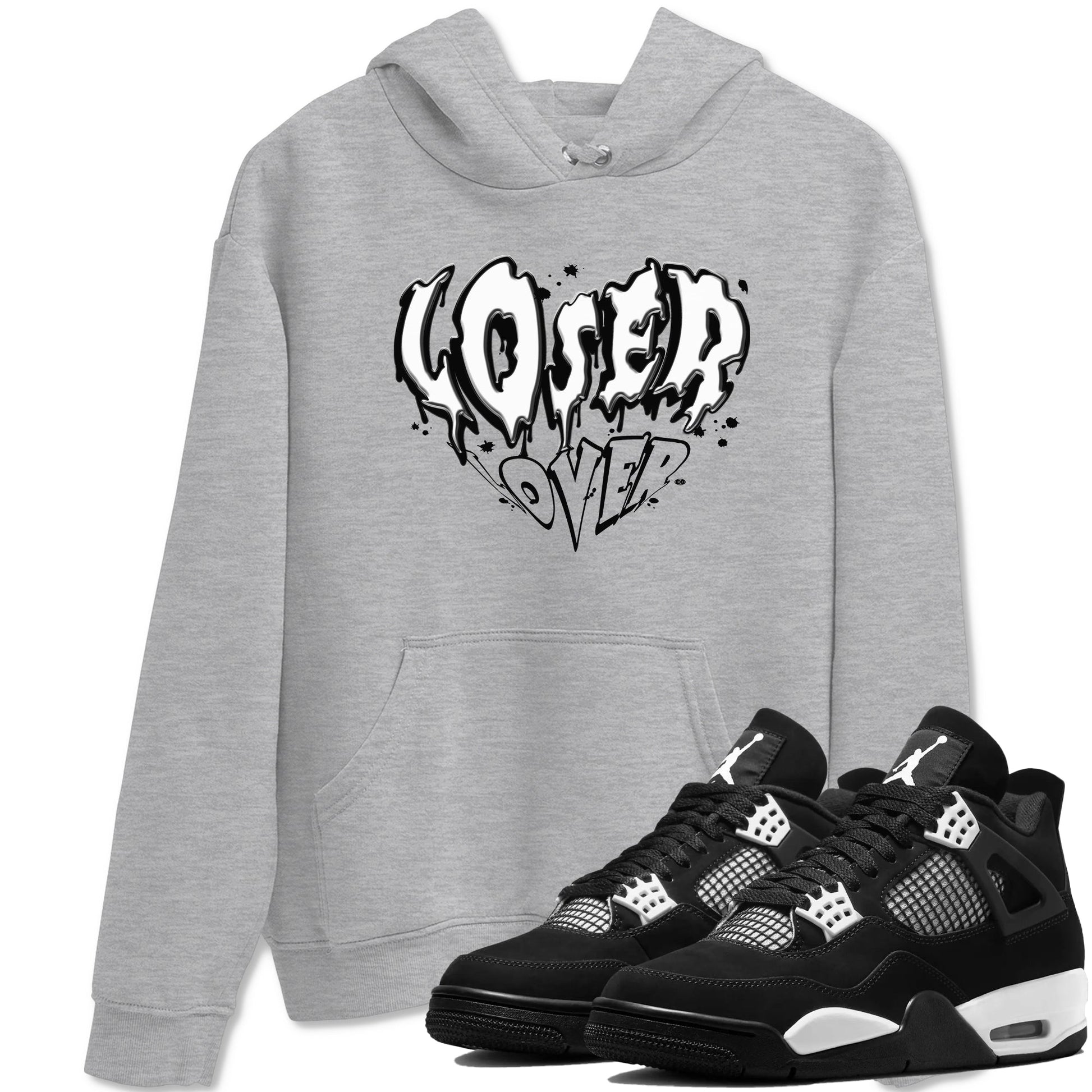 Melting Loser Lover Sneaker Tees - Air Jordan 4 White Thunder