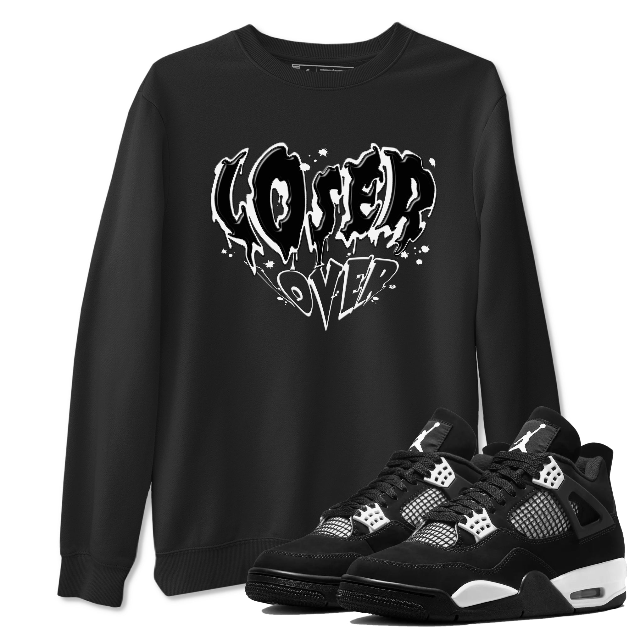 Melting Loser Lover Sneaker Tees - Air Jordan 4 White Thunder