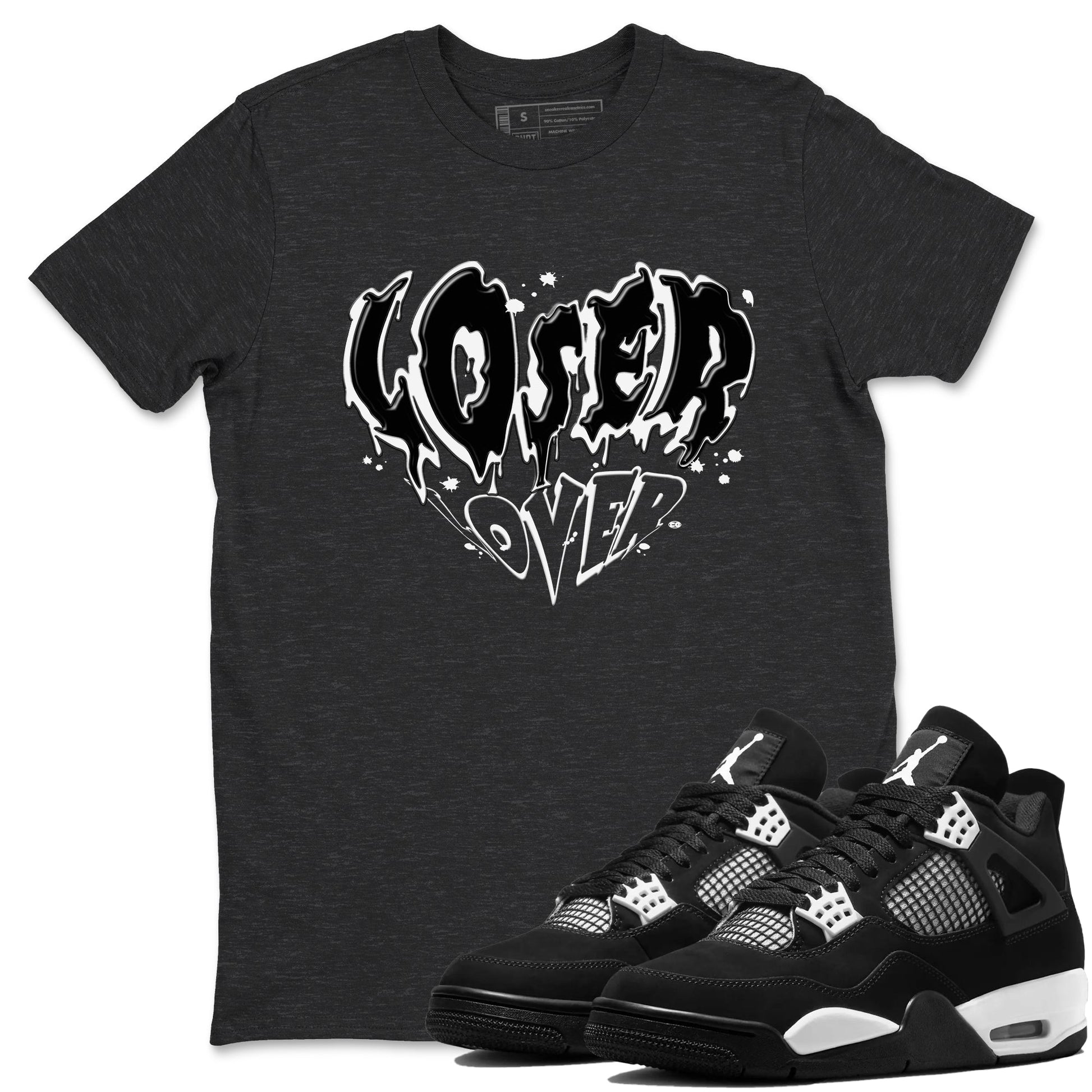 Melting Loser Lover Sneaker Tees - Air Jordan 4 White Thunder