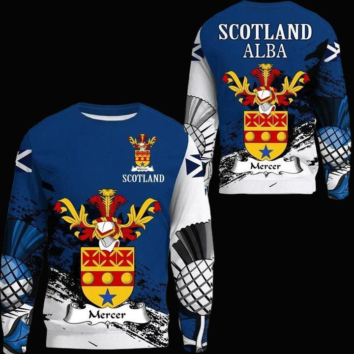 Mercer Scottish Family Crest Scotland Special Sweater A7 ? Usalast